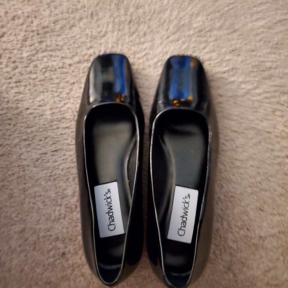 Chadwicks black low heeled shoes.